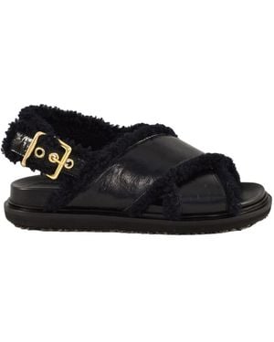 Marni Flat Sandals - Black