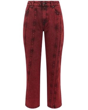 DIESEL Straight Fit Jeans - Red