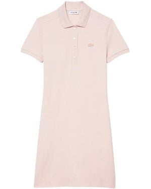 Lacoste Polo-Kleid Slim Fit Aus Stretch-Mini-Piquet - Pink