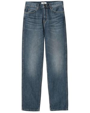 Carhartt Denim Straight Fit Hose - Blau