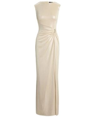 Ralph Lauren Ilianne-Sleeveless-Gown-Metallic Jersey - Natural