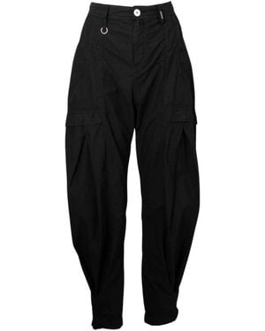 High Straight Trousers - Black
