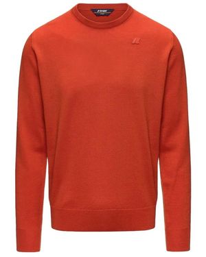 K-Way Round-Neck Knitwear - Rojo