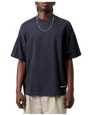 Carhartt Tops ,Blauw ,Katoen S/S Link Script T-Shirt