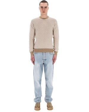 Drumohr Biscottino Rundhals-Pullover - Blau
