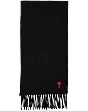 Ami Paris Winter Scarves - Black