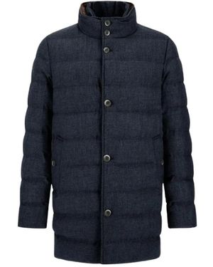 Herno Flanell-Daunenmantel - Blau
