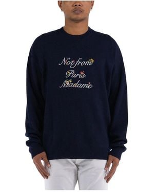 Drole de Monsieur Round-Neck Knitwear - Blue