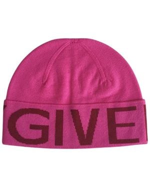 Givenchy Accessoires ,Roze ,Wol Merino Wollen Jacquard Beanie