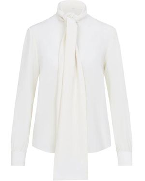 Saint Laurent Lavallière Bluse - Weiß