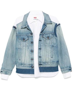 Junya Watanabe Jassen ,Blauw ,Katoen Damesjas