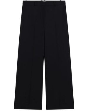 The Row Broeken ,Blauw ,Wol Dender Pant - Zwart