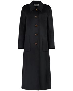 Tory Burch Jassen ,Zwart ,Wol Wollen Jas Met Sierknopen