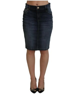 Fiorucci Gonna in denim blu scuro - Nero