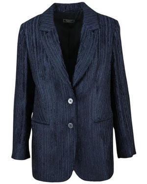 Peserico Fluwelen Jas - Blauw