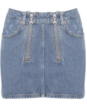 Marine Serre Denim Skirts - Azul