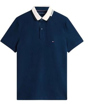 Tommy Hilfiger Regular Fit Kragenstickerei Polo - Blau