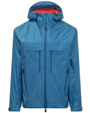 Moncler Fitness ,Blauw ,Polyester Thurn Windstopper Hooded Windbreaker