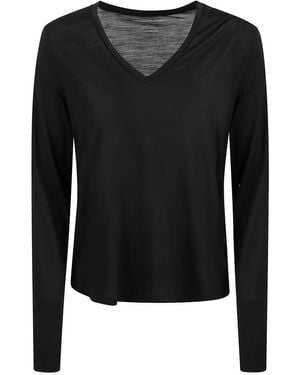 Majestic Filatures Long Sleeve Tops - Noir