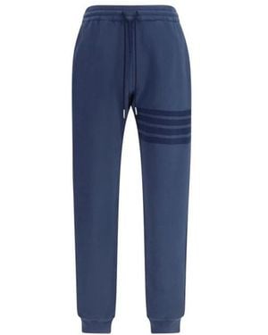 Thom Browne 4-Bar Katoenen Joggingbroek - Blauw