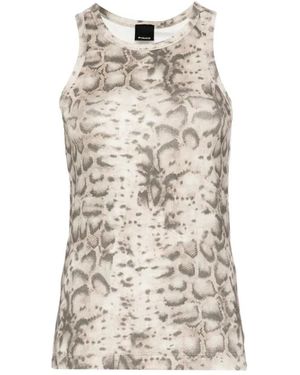Pinko Tops ,Veelkleurig ,Sleeveless Tops - Naturel
