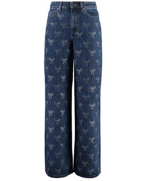 Self-Portrait Straight Jeans - Blu