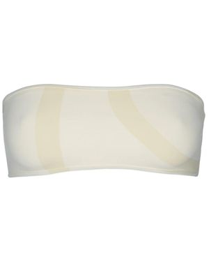 TOTEME Monogram Strapless Bikini Top - Wit