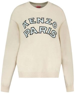 KENZO Truien & Vesten ,Katoen Paris Emblem Jumper - Wit