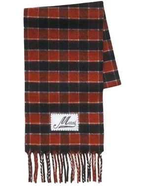 Marni Double-Face Wollen Sjaal - Rood