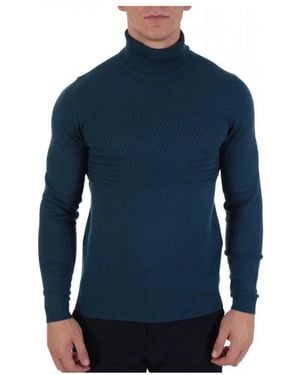 HUGO Truien & Vesten ,Blauw ,Knit Rollneck Siseono Raf