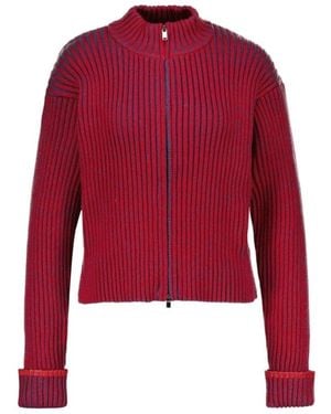 Rains Truien & Vesten ,Rood ,Polyester Sapa Knit W Zip Cardigan