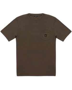 Refrigiwear Tops ,Bruin ,Katoen Basic T-Shirt - Groen