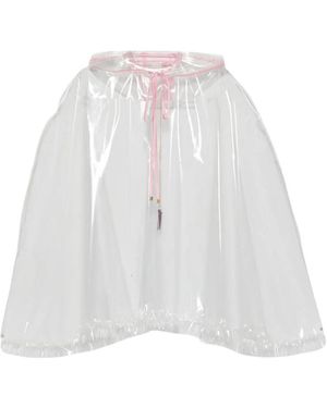 Vivetta Cape Met Gerimpelde Zoom - Wit