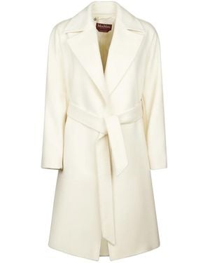 Max Mara Belted Coats - Natural