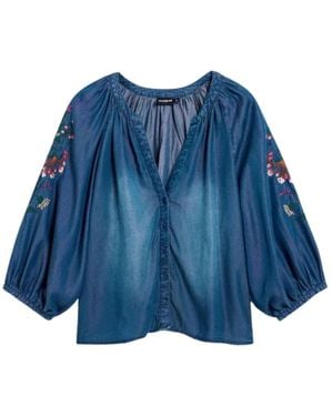 Desigual Overhemden ,Blauw ,Blu Chambre