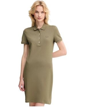 Lacoste Short Dresses - Verde