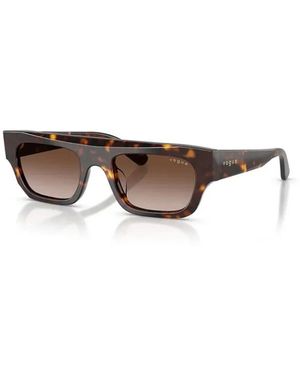 Vogue Rechteckige Sonnenbrille - Braun