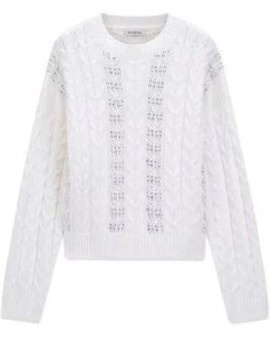 Guess Round-Neck Knitwear - Blanc
