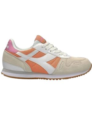 Diadora Modischer Sneaker Weiß/Canteloupe - Grau