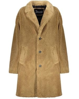 Herno Single-Breasted Coats - Natural