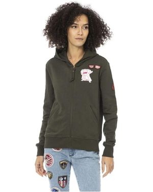 MR & MRS Hoodie mit applikationen - langarm - Grün