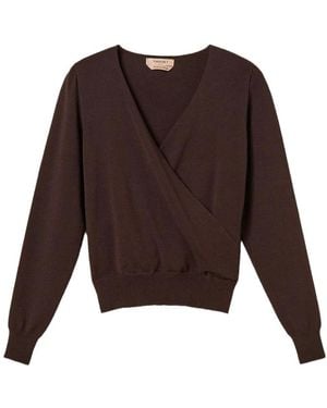 Twinset V-Ausschnitt Strickware - Braun