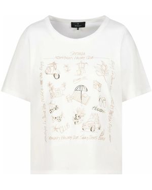 Monari Klassisches T-Shirt Für Den Alltag - Weiß