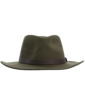 Barbour Accessoires ,Groen ,Wol Crushable Bushman Hoed