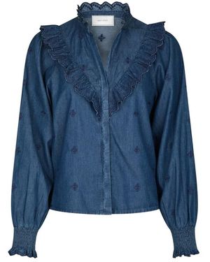Neo Noir Overhemden ,Blauw ,Denim Degas Denim Blouse
