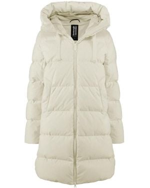 Bomboogie Daunenmantel Aus Glänzendem Nylon - Natur