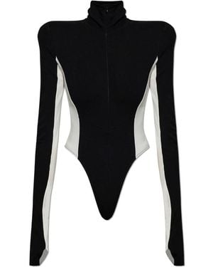 DSquared² Body Mit Eingenähten Schulterpolstern - Schwarz