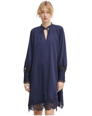 Bruuns Bazaar Kleedjes ,Blauw ,Polyester Felicia Jurk