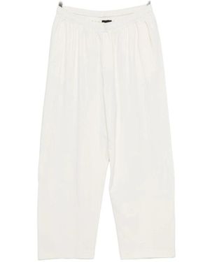 Emporio Armani Broeken ,Wit ,Wol Tailored Wollen Broek