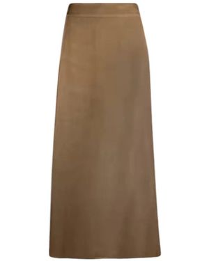Stenströms Rokken ,Spandex Zijde Blend Maxi Rok - Bruin